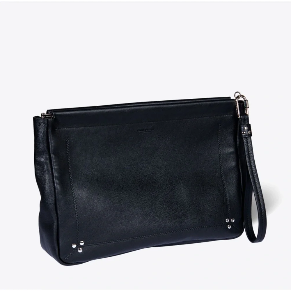 Jerome Dreyfuss Clic Clac XL Bag Black Pebbled Leather NWT